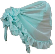 Striscia da spiaggia con bordo a forma di fungo - Moda estiva per il mare - Pareo - Leggero - Protezione solare - Dimensioni 50x140 cm - 19 colori disponibili - Sarong