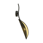 Applique Nordica 1 Luce Ares In Acciaio Nero Oro