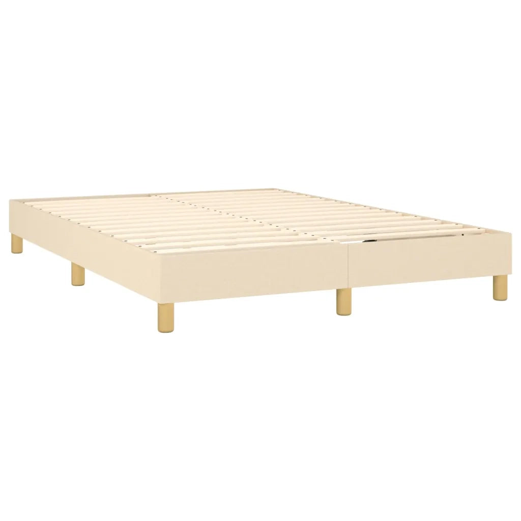 Giroletto a Molle con Materasso Crema 140x19 cm in Tessuto 3127042