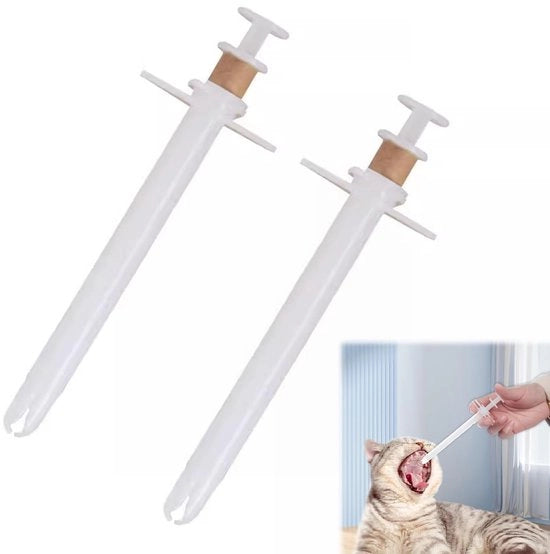 Dispensatore tablet per animali domestici riutilizzabile - 2 pezzi - Peso leggero - Formato compatto - Dispensatore per pillole per animali