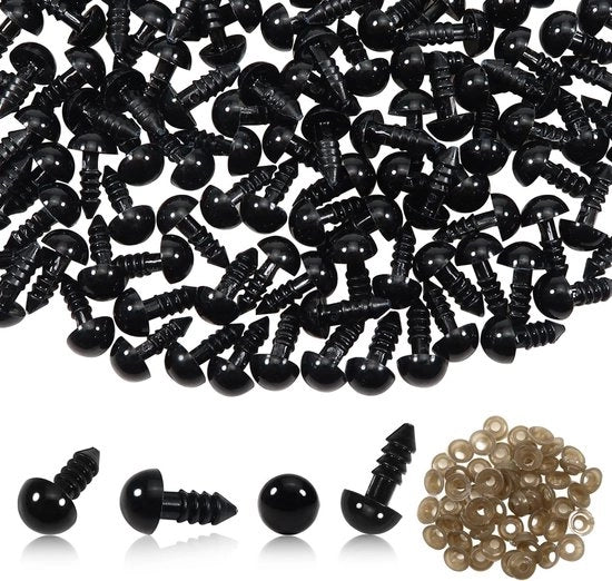 Occhielli di sicurezza in plastica 8 mm - 50 pezzi - Chiavi di sicurezza - Facili da utilizzare