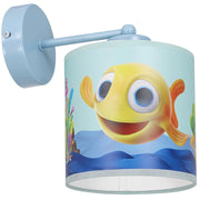 Applique Pesce MiniMini Milagro MLP6803 E27 blu multi