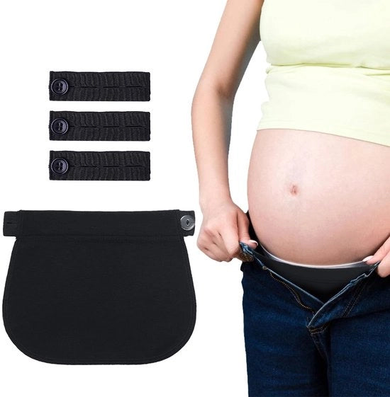 Estensione per pantaloni 4 pezzi - Estensione per cintura - Estensione per cinghia di pantaloni - Adattamento di misura - Materiale di cotone soffice - Facile da installare