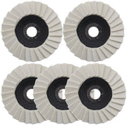 Kit di 5 cerchi di polimento 125mm - Onderlegschijf - Geschikt voor Metaal/Glas - Max RPM 15300 - Duurzaam en Praktisch - Polijstwiel