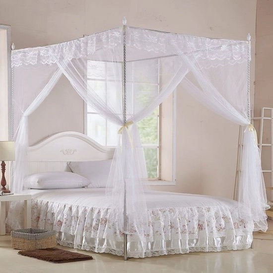 Ombrellone Luxe con Tre Ante - Rete da Insetti - Materiale Polyester - Stile Principessa - Respirante - Facile da Pulire