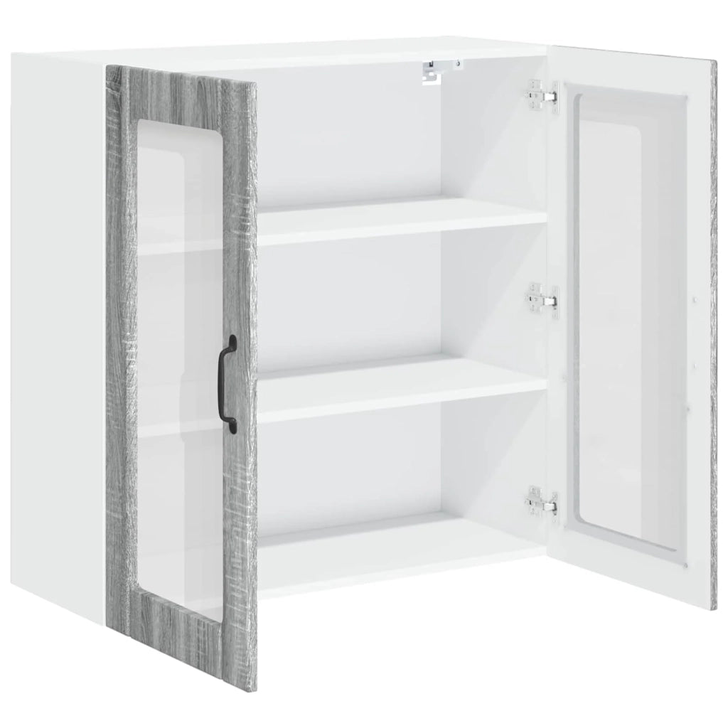 Mobile da cucina moderno e funzionale con pratico spazio contenitivo 80 x 31 x 80 cm legno composito grigio Sonoma 02_0054088