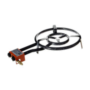Garcima BN-G400 Bruciatore a Gas per Paella 40 cm 2 anelli ferro smaltato uso esterno butano propano colore Nero
