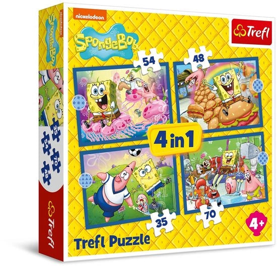 Puzzle 4-in-1 per Bambini - 4 Puzzle con 35-70 Pezzi - Diversi Gradi di Difficoltà - Adatto per Bambini da 4 Anni