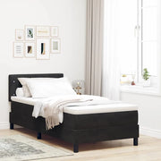 Letto a molle con materasso Nero 90 x 190 cm Velluto 3339076