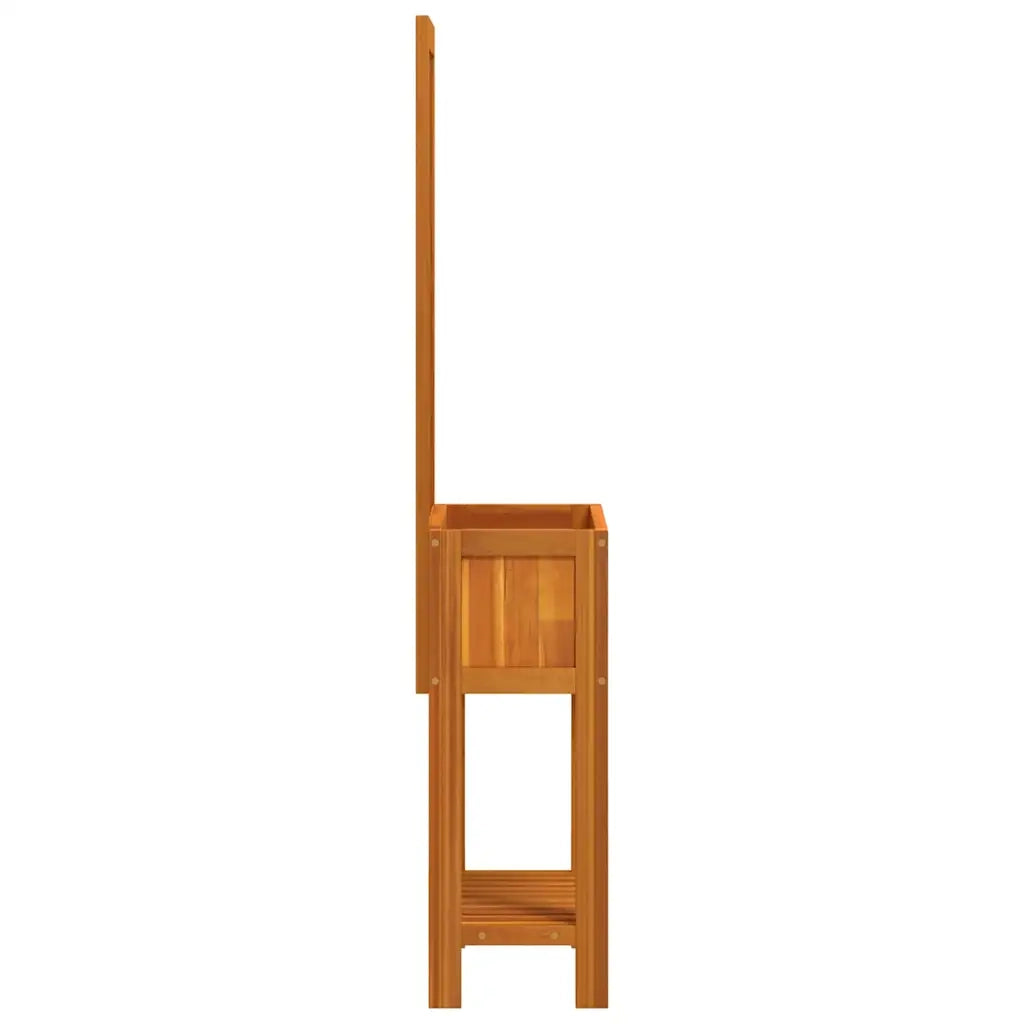 Fioriera con Traliccio e Ripiano 55x29,5x152 cm in Legno Acacia 364898