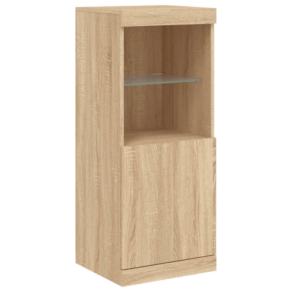 Buffet credenza cassettiera armadio mobile contenitore organizer per cucina soggiorno salotto con luci LED Sonoma 162 x 37 x 100 cm marrone 02_0029941
