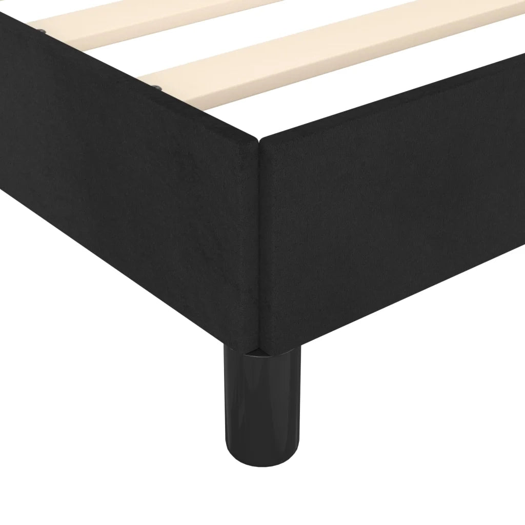 Giroletto senza Materasso Nero 160x200 cm in Velluto 346984