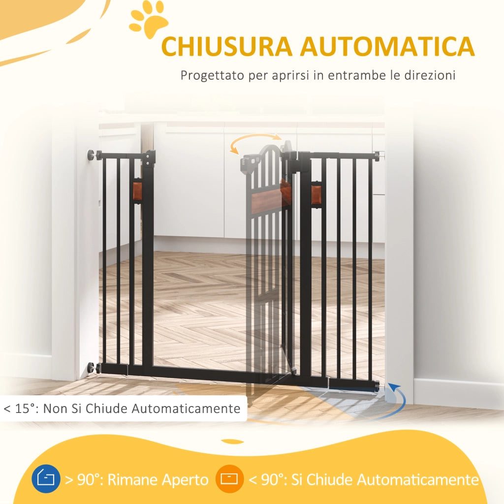 Cancello per Cani ¨C Minimal ¨C Nero 74-105x76.2 cm