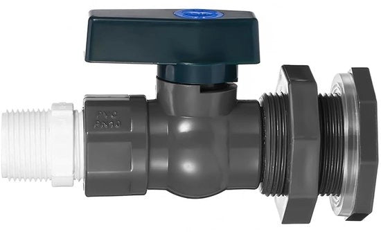 Regolatore di livello per vasche e piscine - Valvola regolabile 3/4 pollici in PVC - Regolatore con adattatore per tubo - Ideale per acquari e piscine - Multifunzionale - Installazione facile...