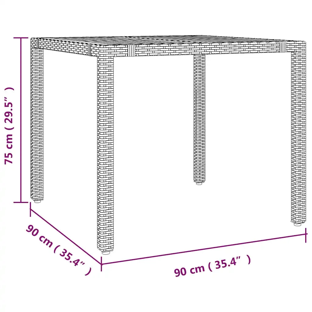 Set Bistrò da Giardino 5 pz con Cuscini in Polyrattan Marrone 3277210