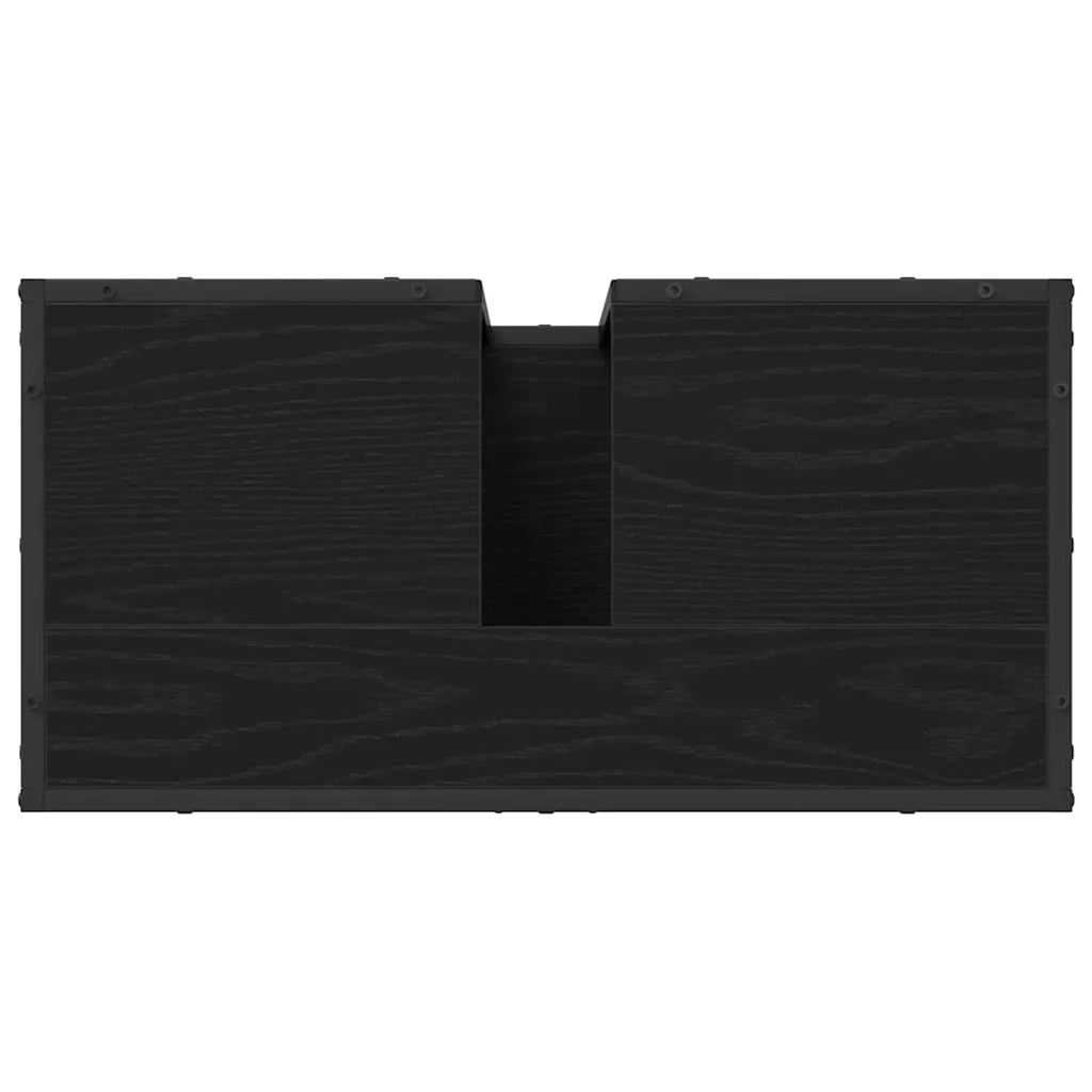 Mobile Lavabo | Armadio per Lavabo da Bagno Rovere Nero 65 x 33 x 60 cm