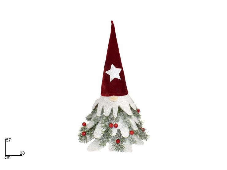 Decorazione Natalizia Babbo Natale con Ovatta 57 cm