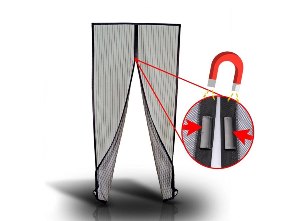 Zanzariera Magnetica Per Porta Ingresso E Finestre Anti Insetti Zanzare Protezione Cimici Mosche Si Chiude da Sola - 120X240 - Bianco