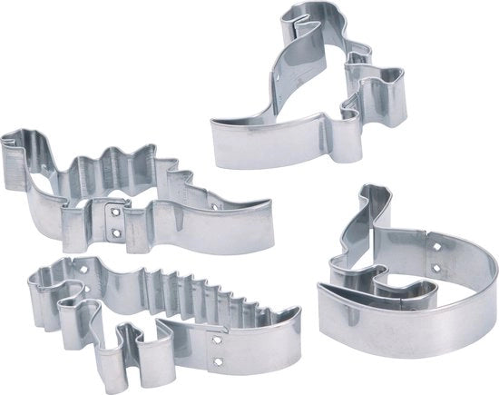 Set di 4 forchette dinosauro in plastica