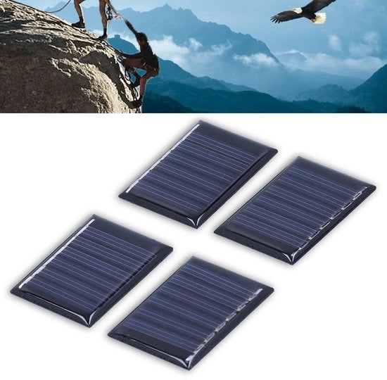 Pannello solare portatile - 0.15W 3V - 4 pezzi - per giocattoli