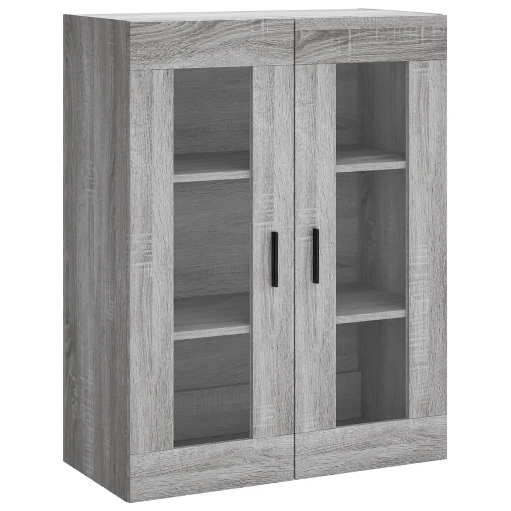 Buffet credenza cassettiera armadio mobile contenitore organizer cucina soggiorno salotto rovere Sonoma alto 69,5 x 34 x 180 cm legno ingegnerizzato grigio 02_0035568