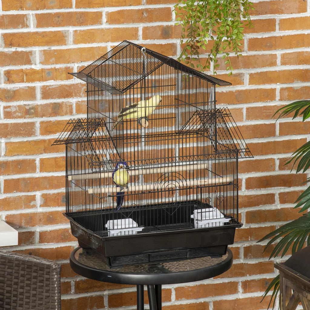 Voliera per uccelli ¨C Minimal ¨C nero 50.5x41x63 cm