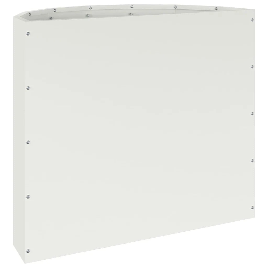 Fioriera | Cassetta per fiori | Vaso Bianco 60 x 30 x 50 cm Acciaio