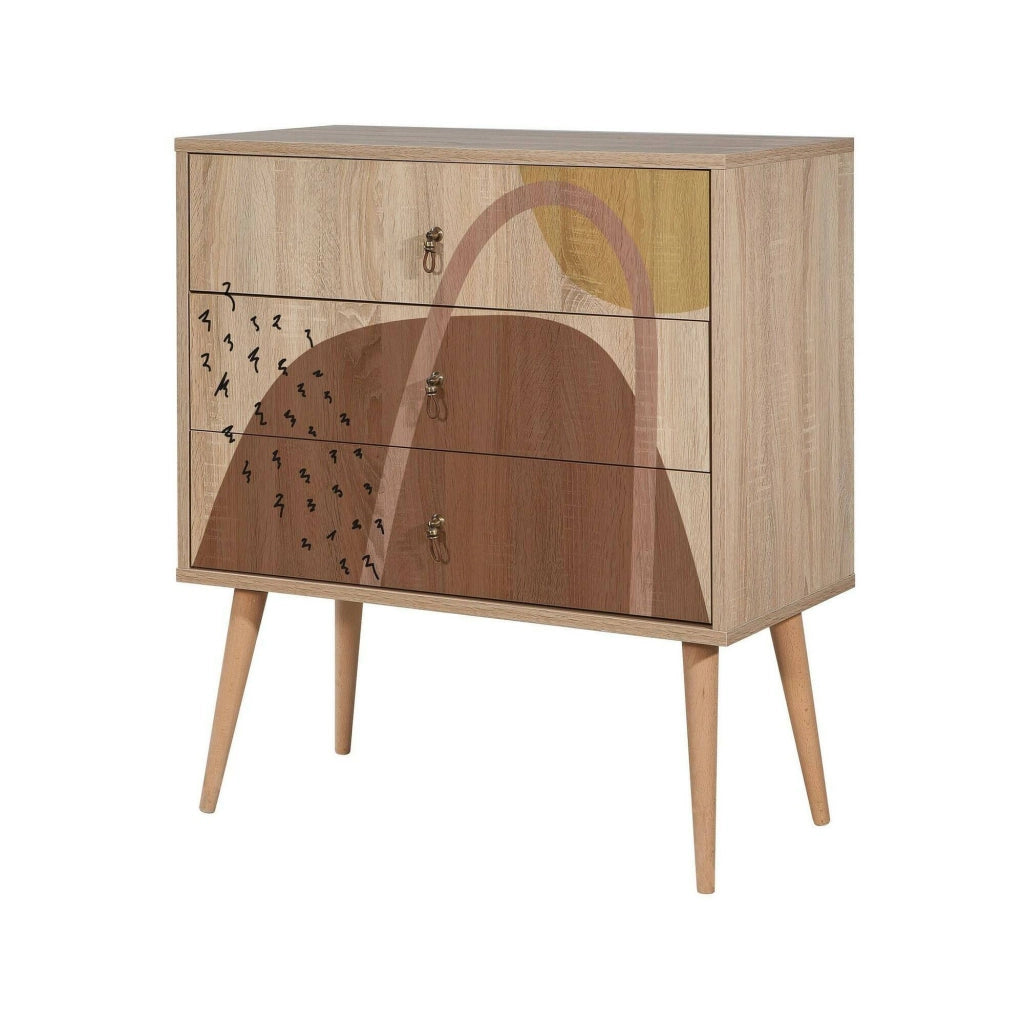 Cassettiera Apricale, Settimino multiuso, Comò camera da letto, Mobile con cassetti, 80x40h89 cm, Multicolore