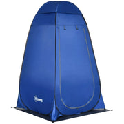 Tenda doccia a scomparsa Tenda WC Tenda da spoglio Cambio con borsa da trasporto Cabina mobile per bagni esterni Tenda di stoccaggio Blu scuro 126 x 124 x 189 cm