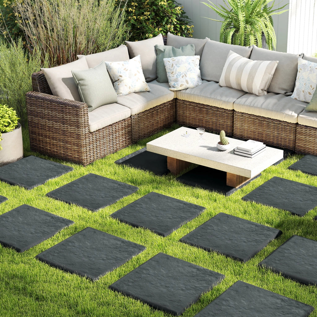 Pietra da passo per giardino a tutte le condizioni meteorologiche per prato e giardino, Passerelle decorative per giardino Grigio