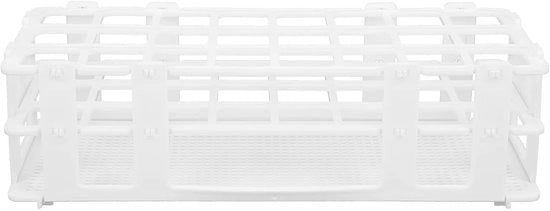 Reageerbui Rek con 24 Fori - Sostegno per Bagnatura - Contenitore con Chiusura Rimovibile - Realizzato in ABS Resina Durissima - Facile da Utilizzare e Stabile - Contenitore per Laboratorio