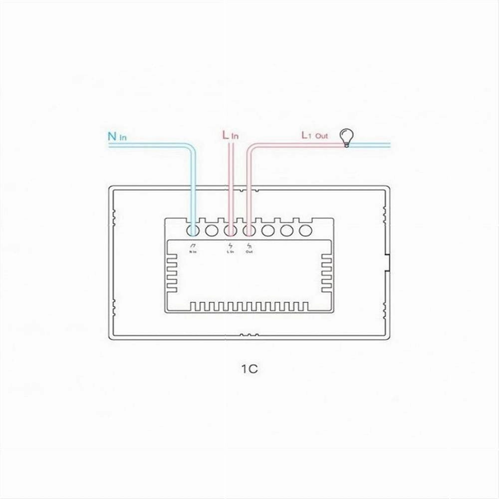 Trade Shop - Interruttore Sonoff Smart 1 Canale Controller Wireless Placca Touch Domotica T3us1c -