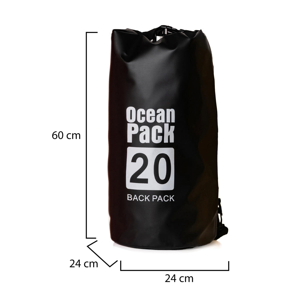 Semiha, Borsa Impermeabile Capacità 20 lt, Nero
