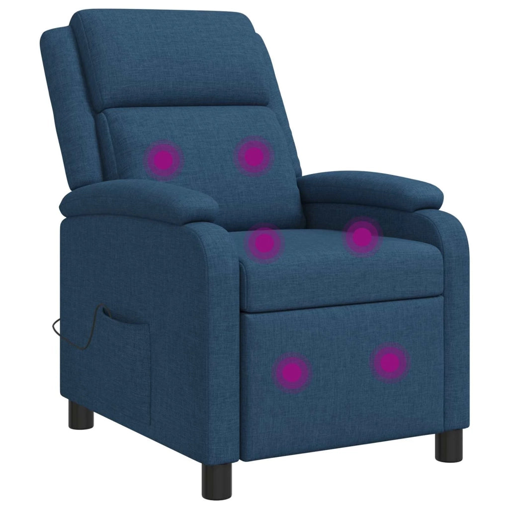 Poltrona Massaggiante Blu Tessuto 42034877