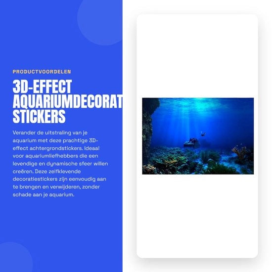 Decorazione 3D per Acquario - Fondalino per Acquario - Adesivi PVC - Carta Autoadesiva - Impronta Acqua - Sostanziale - Fondalino per Acquario

Modello: 
Specifica: 
Codice prodotto: