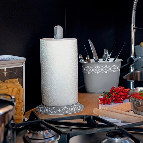 PORTAROTOLO DA CUCINA 'TOSCA' grigio/bianco  - STEFANPLAST