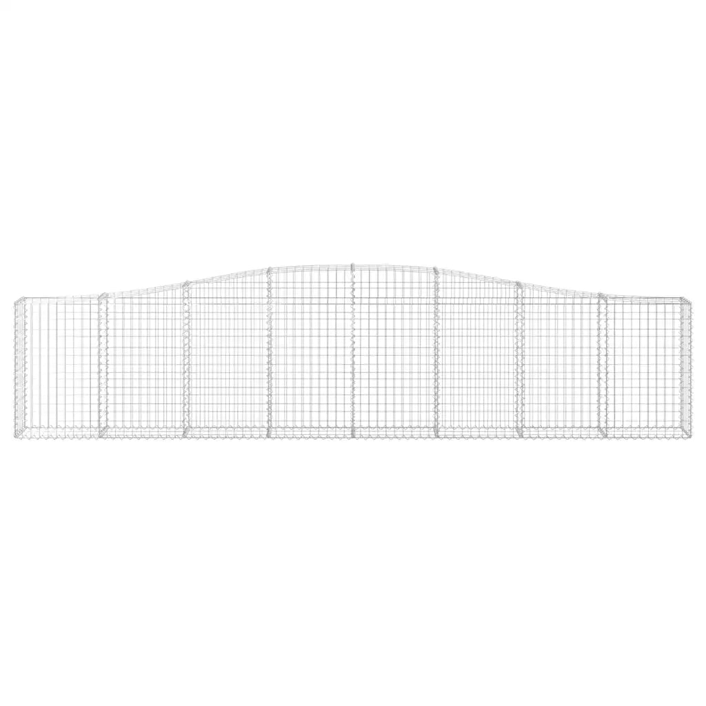 Cesti Gabbioni ad Arco 6 pz 400x30x80/100 cm Ferro Zincato 3145817
