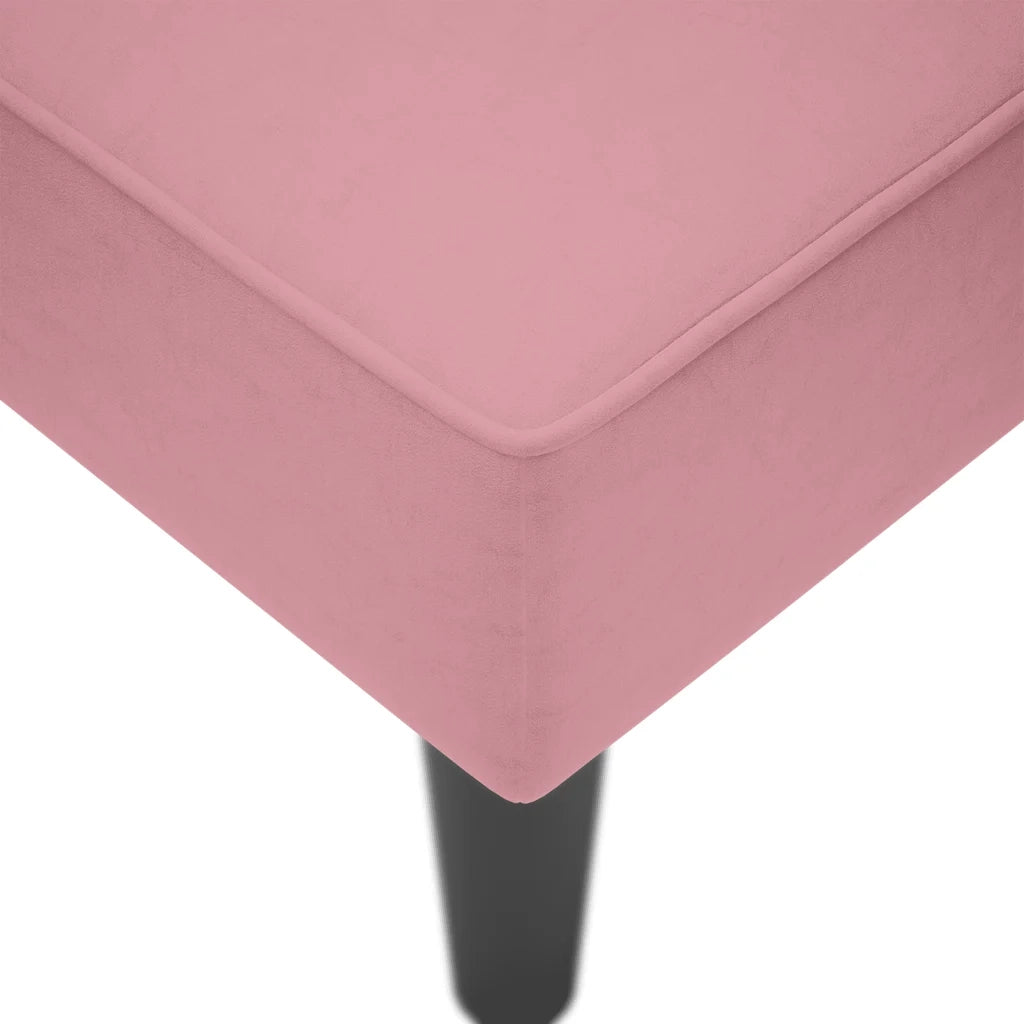Sdraio con Bracciolo Destro in Velluto Rosa CFW4036561