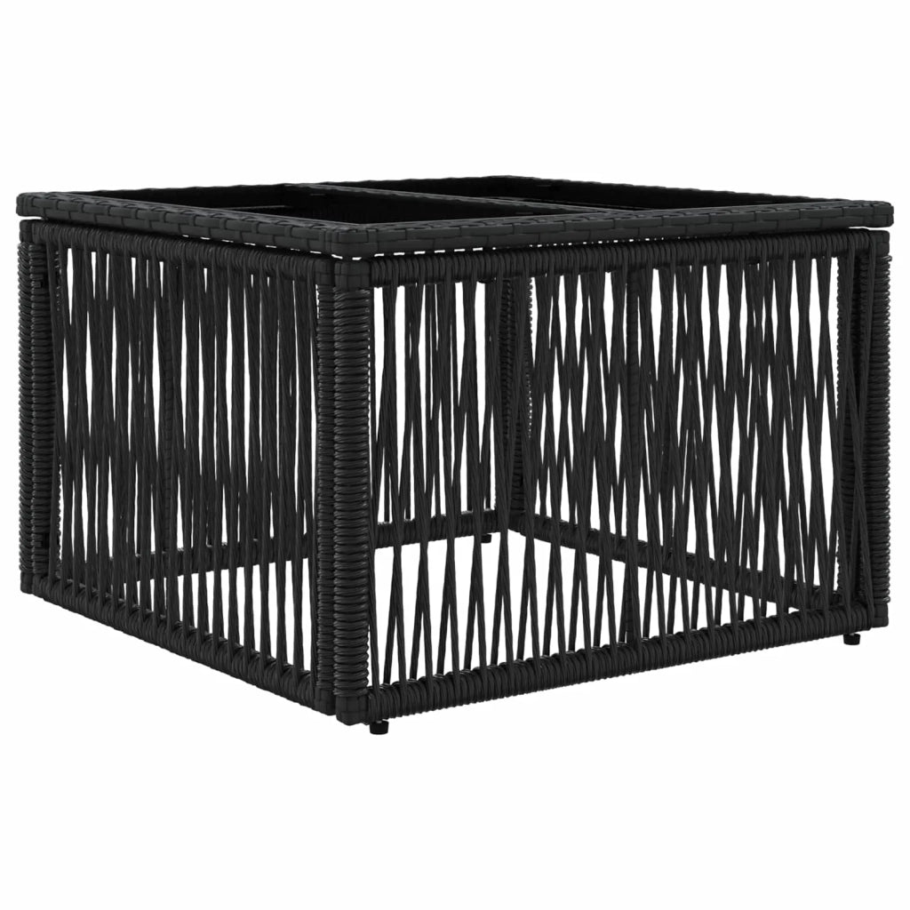 Set Divano da Giardino 7 pz Nero polyrattan 3436087