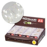 Catena microLED 4m bianco fissa CR2032 multicolor