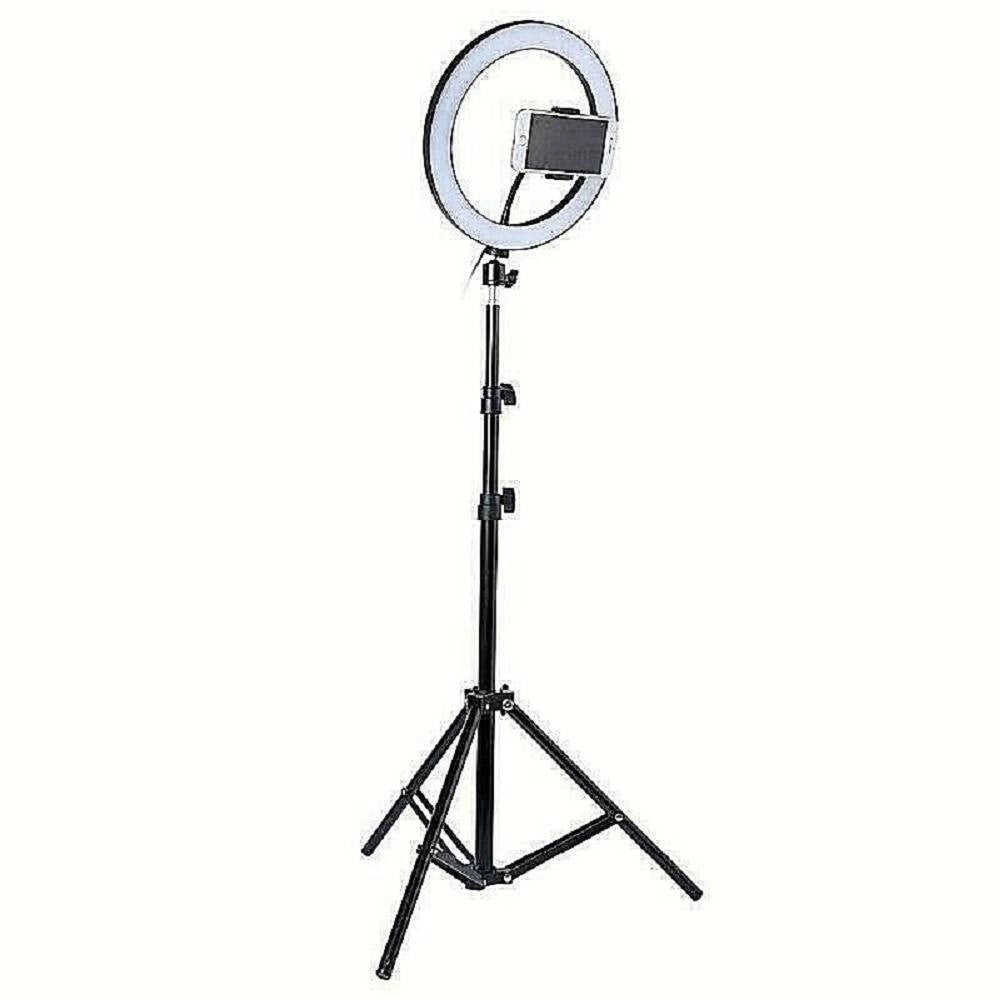 Trade Shop - Led Ring Light Con Treppiedi Lampada Anulare Per Selfie Streaming Dal Vivo -
