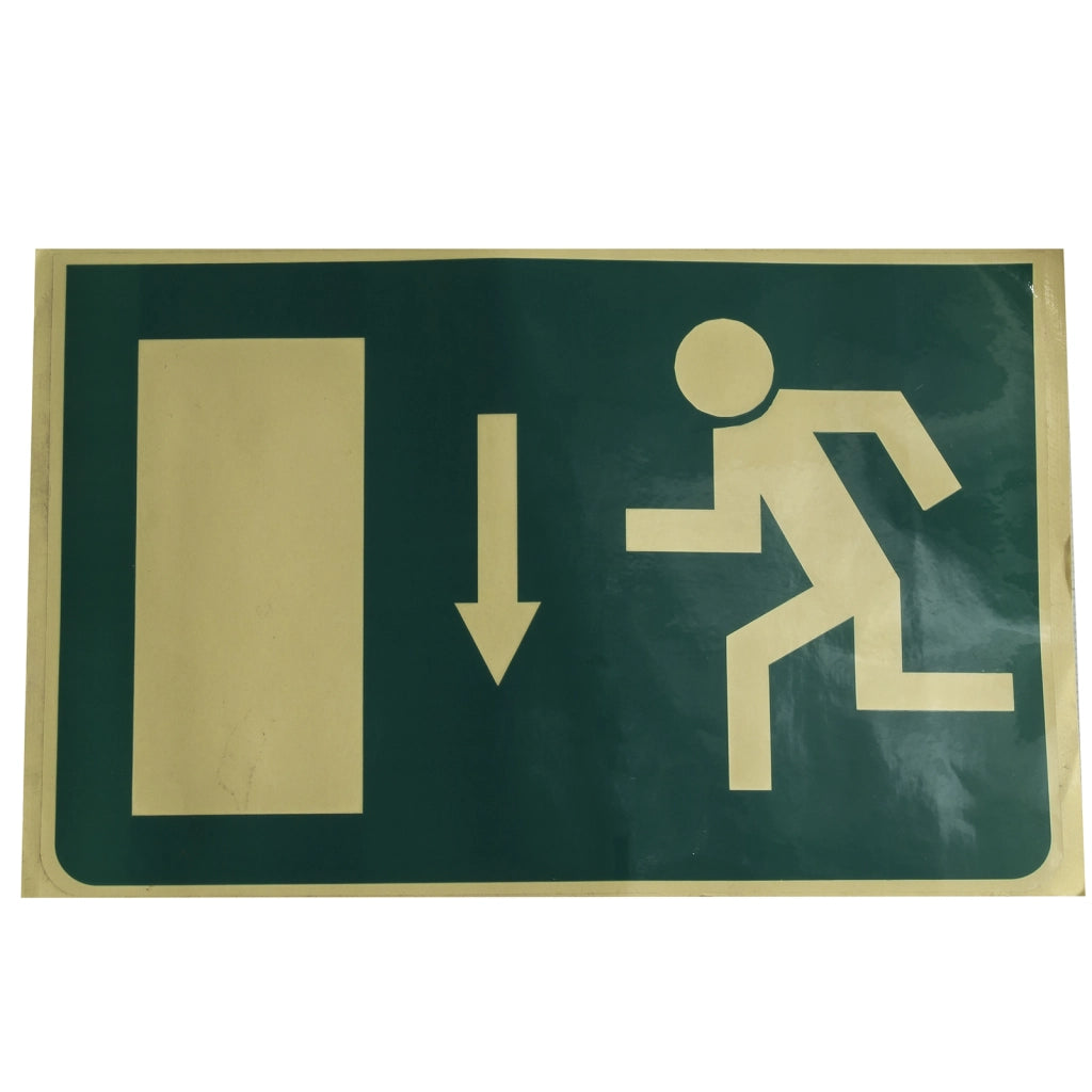 Insegna exit tabella uscita emergenza luminosa led batteria adesiva 1.8W 6400k