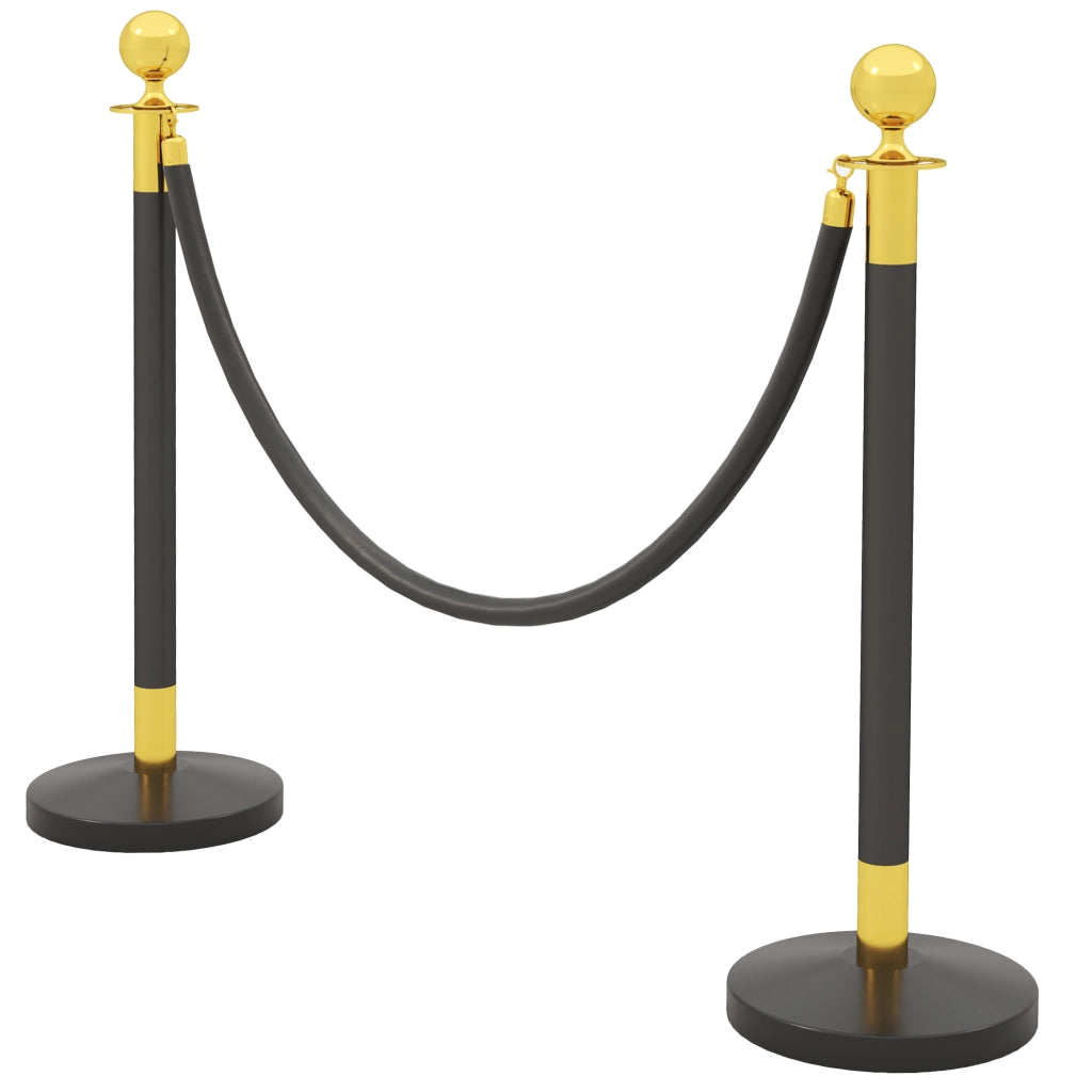 Separatore Posti Acciaio Inox 2 Pezzi ¨C Zephmum ¨C Nero 96 cm