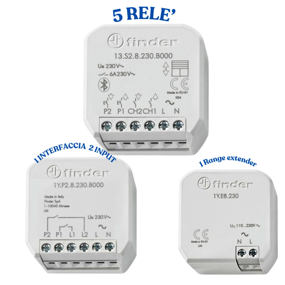 Kit automazione tapparelle yesly controlla fino a 5 tapparelle tende elettriche