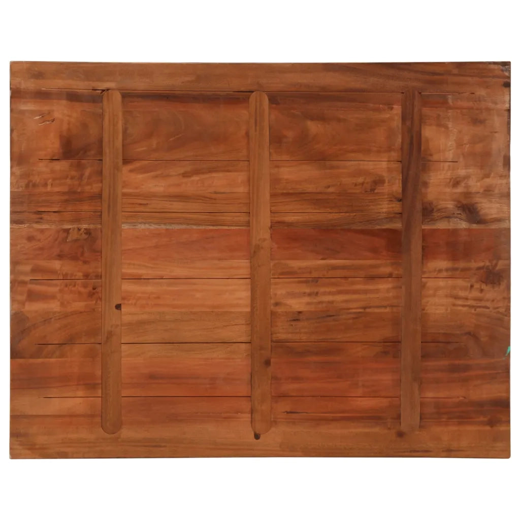 Piano Tavolo 90x80x2,5 cm Rettangolare in Massello di Recupero 371080