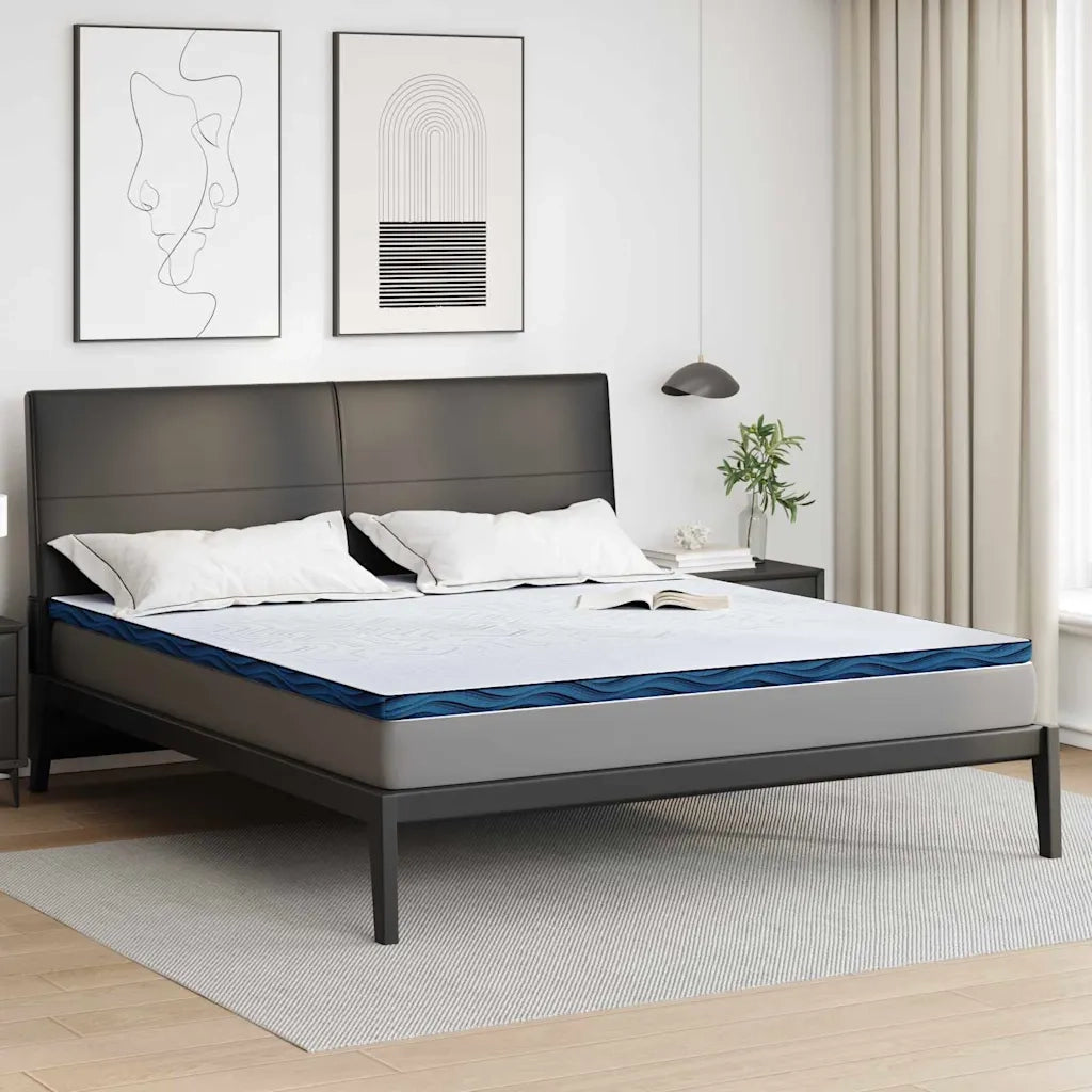 Topper per materasso Bianco 200 x 200 cm Tessuto Jacquard 4106263