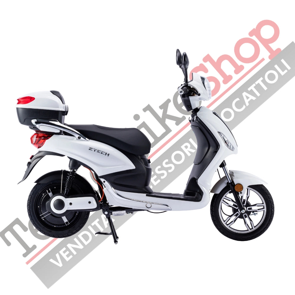 Bicicletta Elettrica Scooter Z-TECH ZT-09-TC 500W 20Ah 48V Batteria Piombo-Bianco
