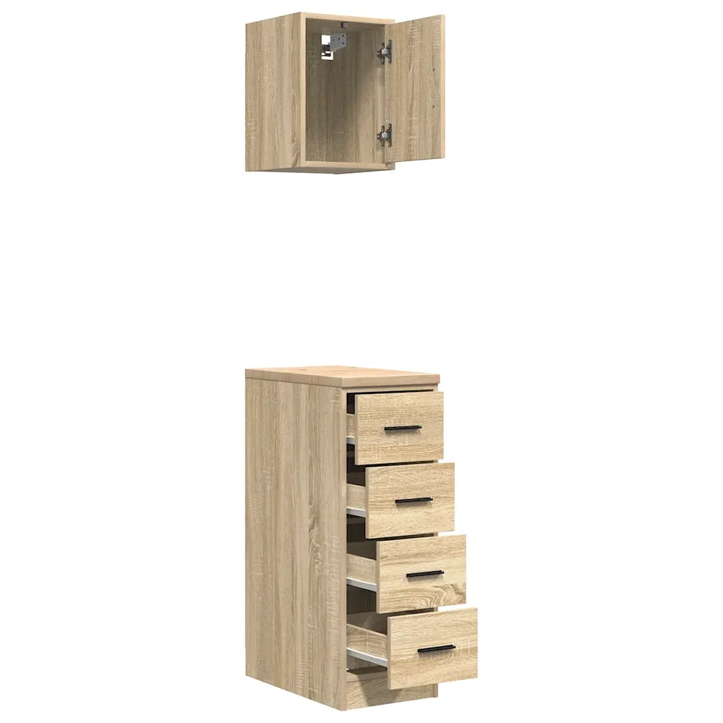 Armadi da Garage 2 pz Rovere Sonoma in Legno Multistrato CFW2353161