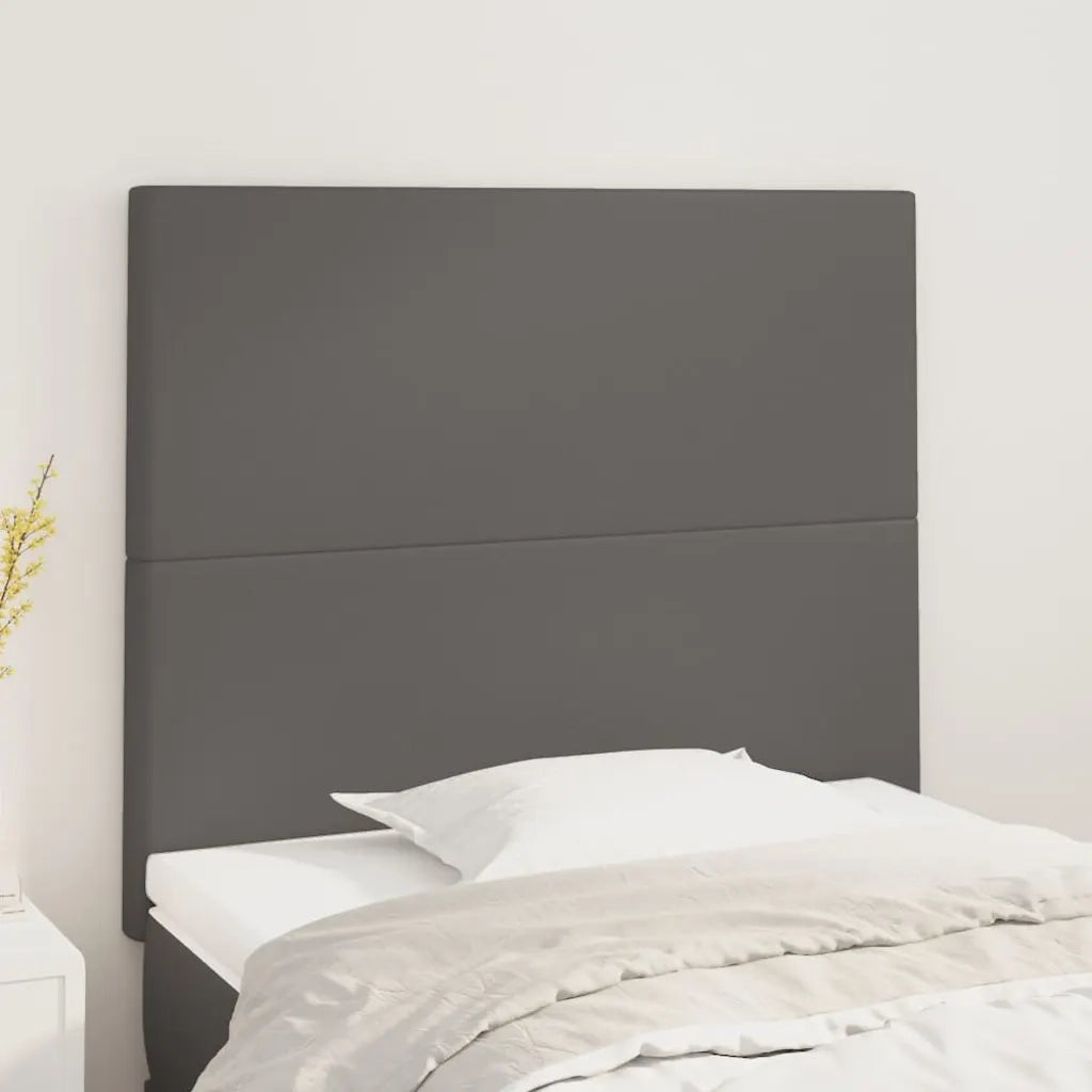 Testiera | Testata Grigio 80x5x118/128 cm in Similpelle