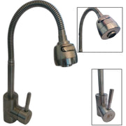 Trade Shop - Rubinetto Miscelatore Monocomando Cucina Lavello Lavabo Con Doccetta Satinato -